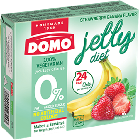 DOMO DIET JELLY STRAWBERRY & BANANA30G