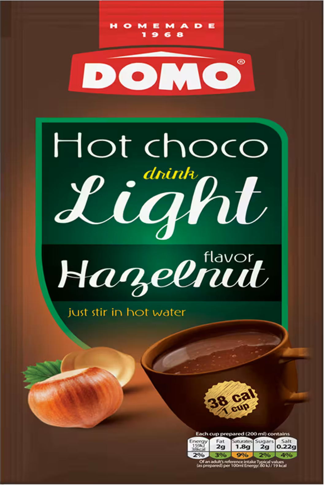 DOMO HOT CHOCO HAZELNUT LIGHT