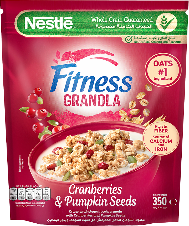 FITNESS GRANOLA CRANB. CEREAL  15%