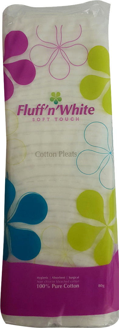 FLUFFN WHITE COTTON PLEATS