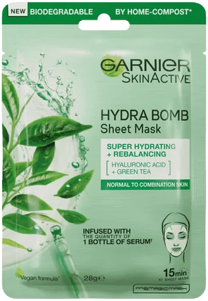GARNIER SN HYDRA BOMB TISSU MASK GREEN T.