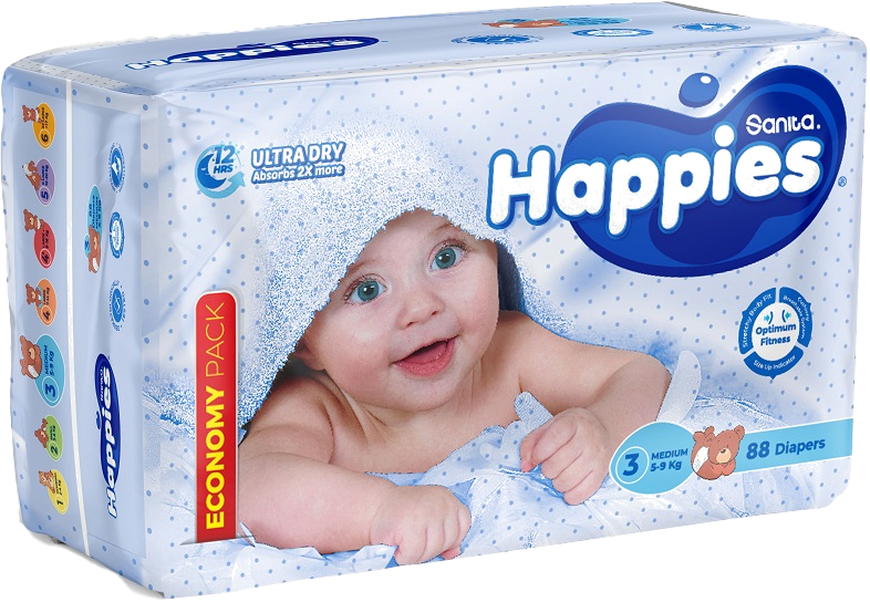 HAPPIES ECONOMY 60 DIA 8-16 KG