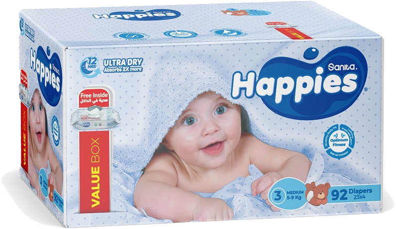 HAPPIES VALUE BOX 3-6KG SMALL 110S