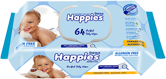 HAPPIES WIPES 64S