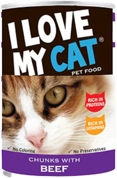 I LOVE MY CAT CHUNKS+BEEF