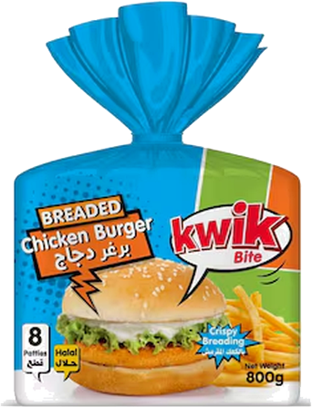 KWIK BITE BREADED CHICKEN BURGER