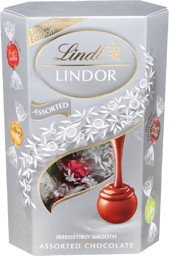 LINDT LINDOR BALLS SILVER
