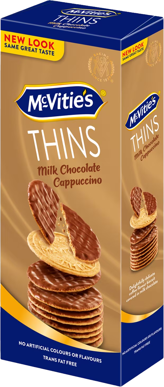 MCVITIES THINS CAPPUCCINO 150G