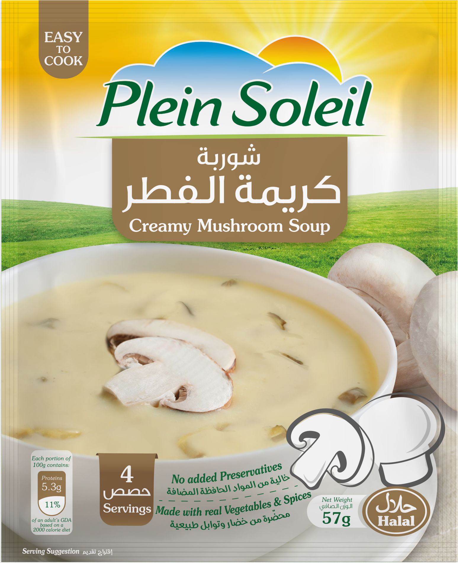 PLEIN SOLEIL CREAMY MUSHROOM SOUP