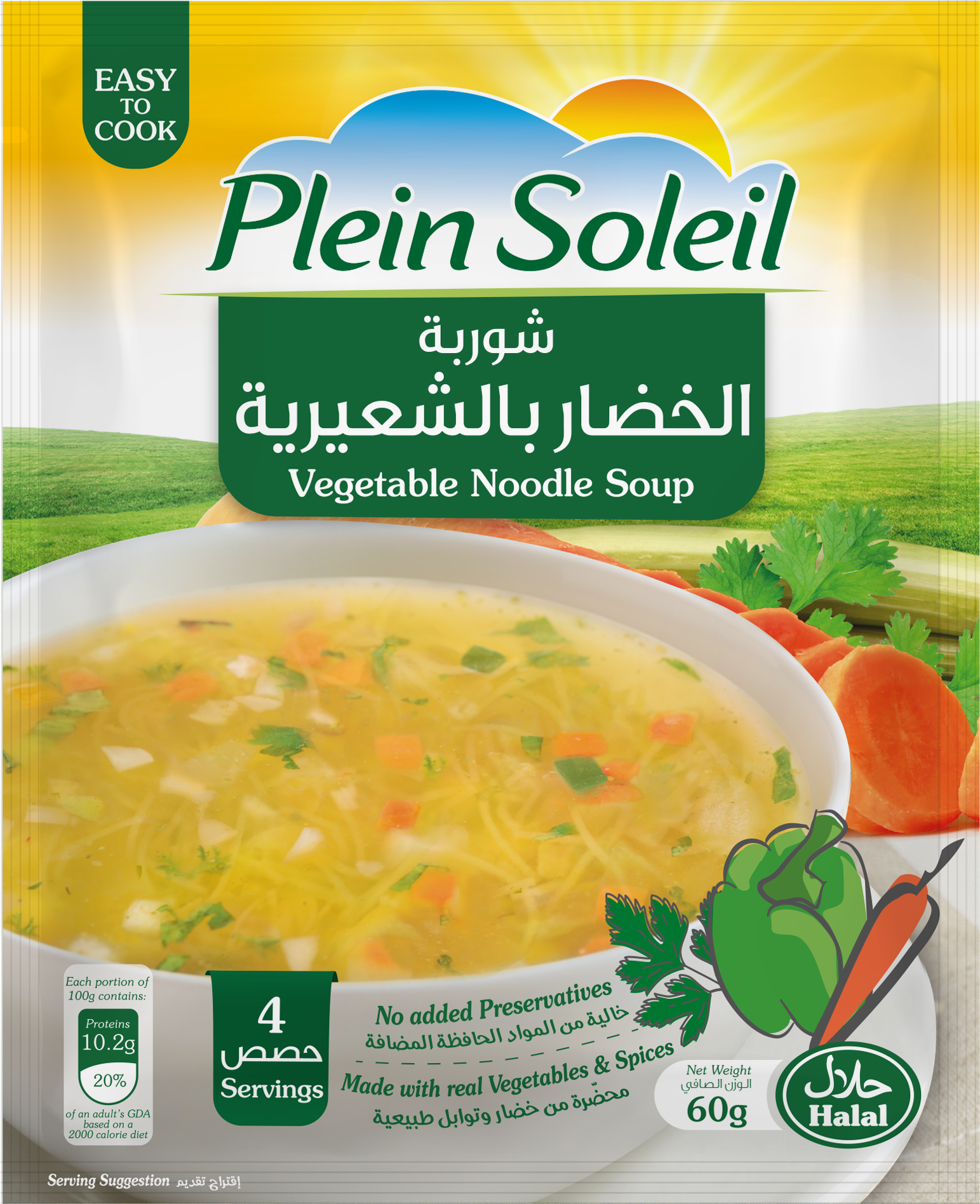 PLEIN SOLEIL VEGETABLE NOODLE SOUP