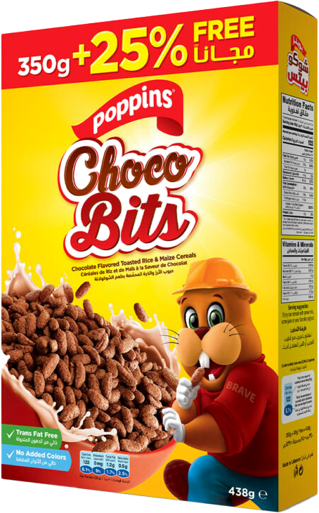 POPPINS CHOCO BITS+25% FREE