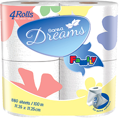 SANITA DREAMS JASMINE 4ROLLS