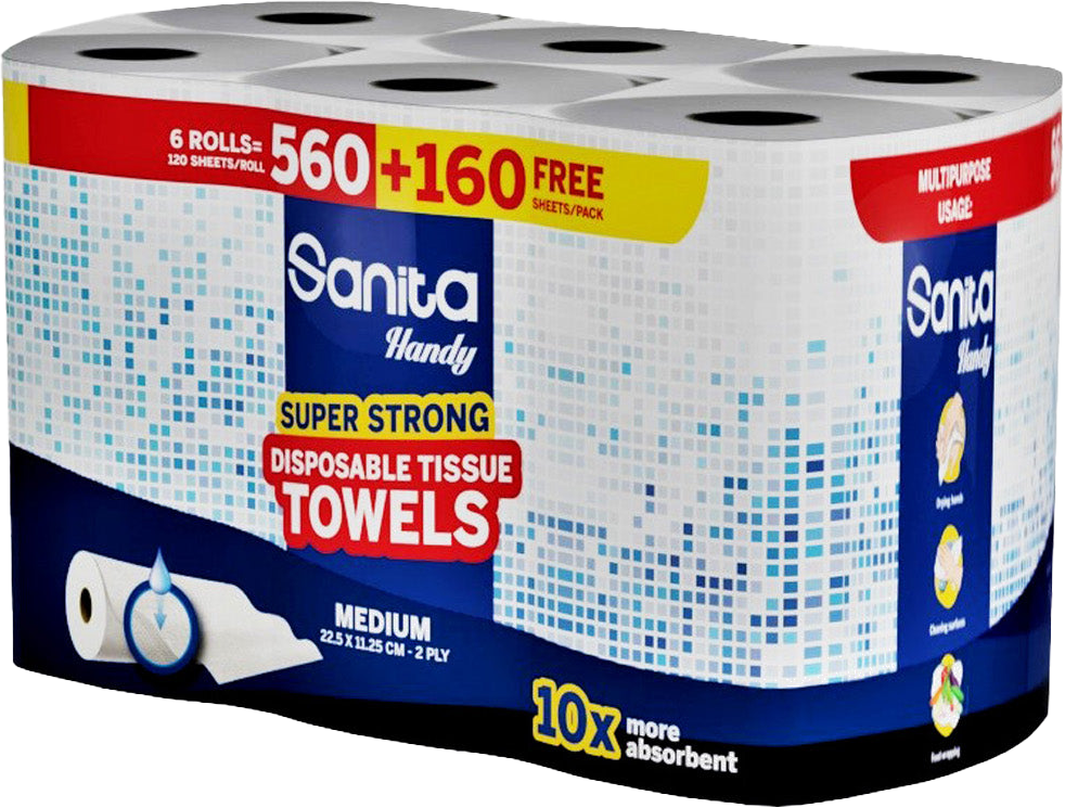 SANITA HANDY MEDUIM 560+160 FREE