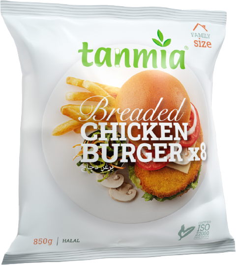 TANMIA BREADED CHICKEN BURGERS 900G