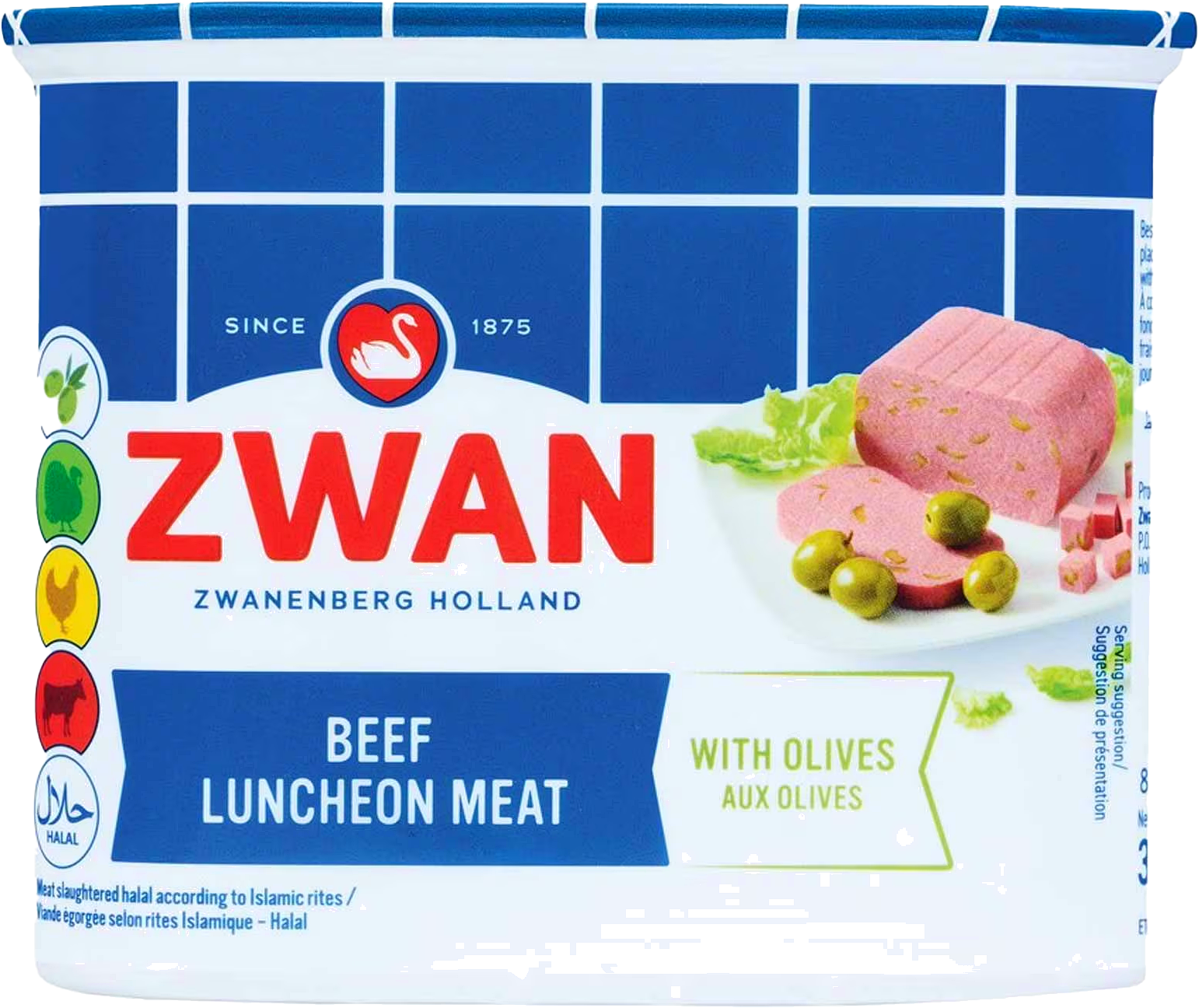ZWAN LUNCHEON CHKN OLIVES 200G